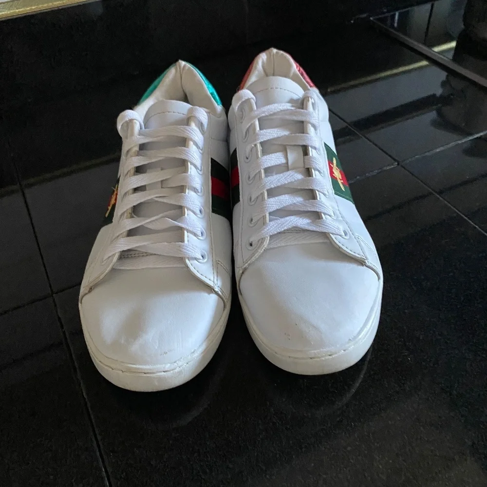 Gucci White WOMEN'S ACE SNEAKER WITH BEE - Picture 7 of 12